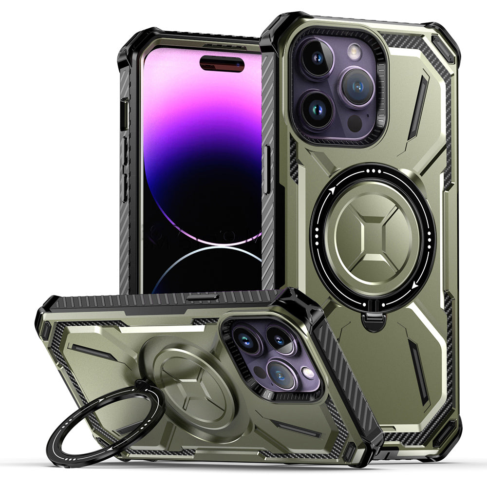 Pro iPhone 14 Pro Max PC TPU pouzdro na telefon stojánek Magnetický kryt telefonu kompatibilní s MagSafe Pro iPhone 14 Pro Max PC TPU pouzdro na telefon stojánek Magnetický kryt telefonu kompatibilní s MagSafe